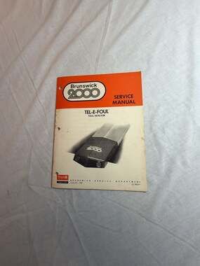 Brunswick 2000 Tel-E-Foul Bowling Foul Detector Service Manual (August 1980)